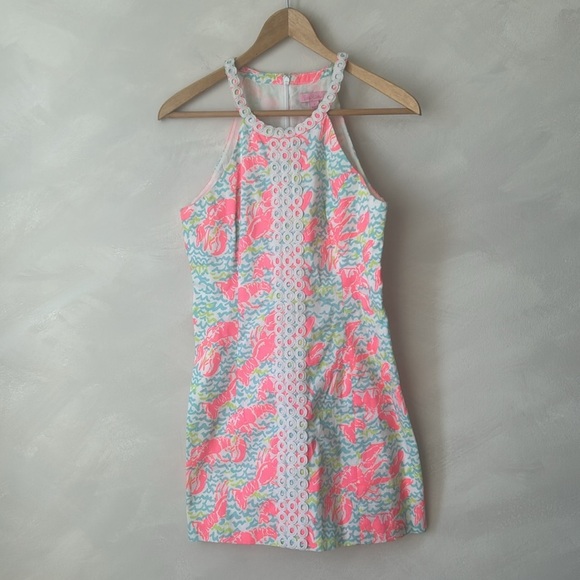 Lily Pulitzer | Pearl Shift Pop Up Lobstah Roll Dress size 2 - Picture 3 of 7